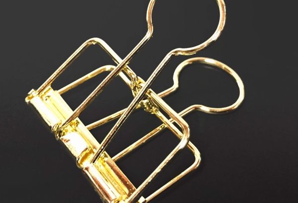 ダイソーのダブルクリップ『リーンクリップ（ゴールド）』がオシャレで可愛い！