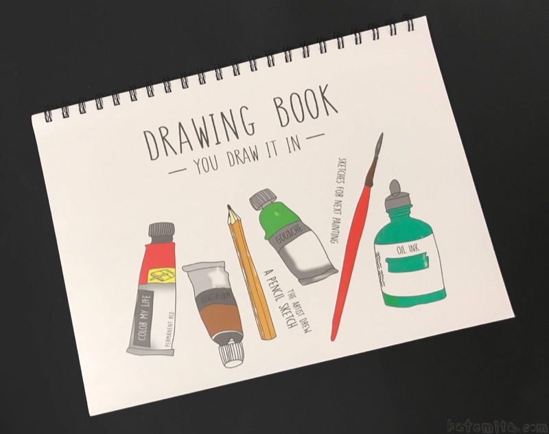 ダイソーのスケッチブック Drawing Book が可愛い見た目で土台がしっかり 買てみた