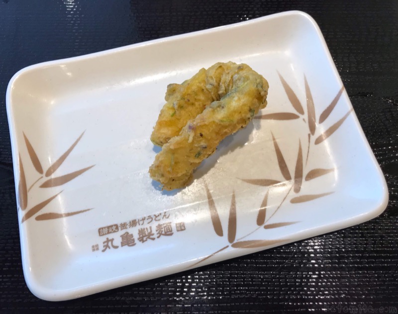 丸亀製麺の 山椒の天ぷらシリーズ いか が柔らかくて香りが良い 買てみた