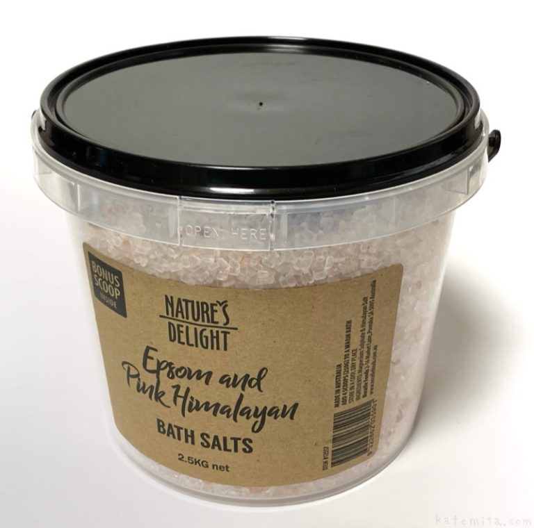 コストコの『ネイチャーズ デライト エプソム ヒマラヤ バスソルト 2.5kg』がオシャレでバケツに入ってイイ！ 買てみた