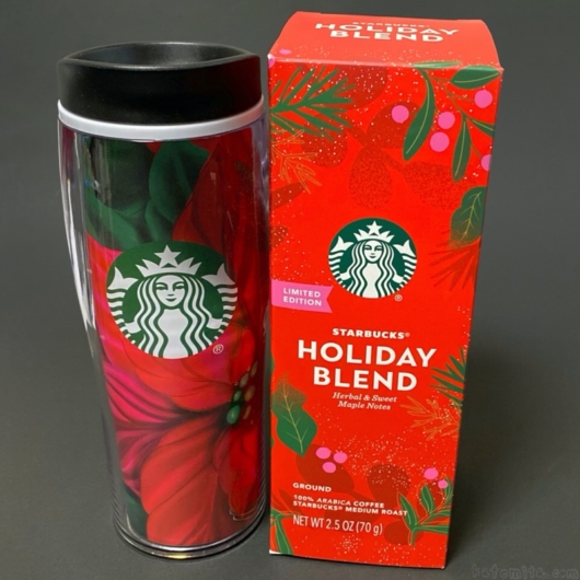 コストコの『STARBUCKSトラベルマグ ギフトセット ホリデーブレンド』が可愛いデザイン！ 買てみた