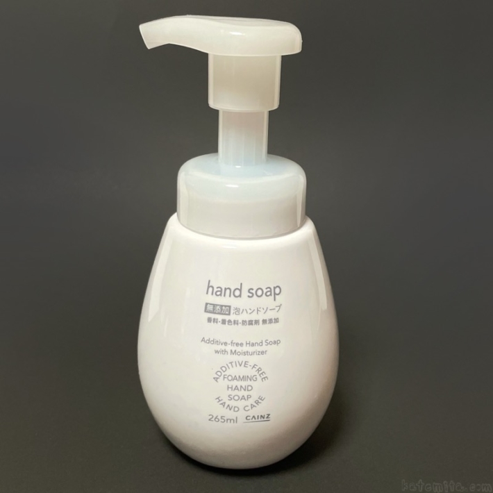 カインズの『無添加 泡ハンドソープ 265ml』が可愛いボトルでなめらかな泡！ 買てみた