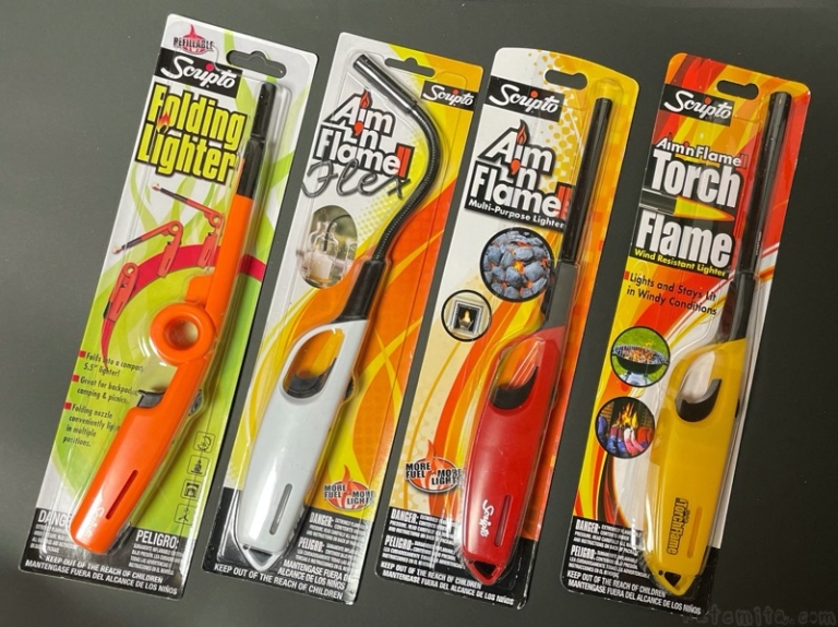 コストコの『SCRIPTOユーテリティーライター4本セット』が4種類のライターでアウトドアに便利！ 買てみた