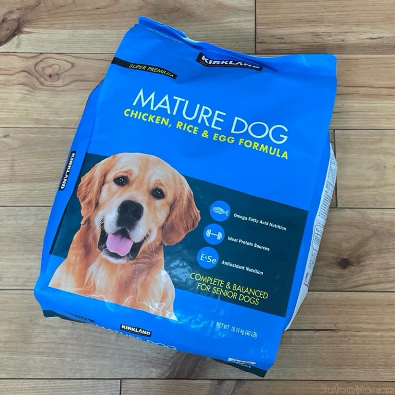 コストコのドッグフード『カークランドシグネチャー 高齢犬7歳以上 18kgチキン,ライス,エッグ』が大きな袋にたっぷり！ 買てみた
