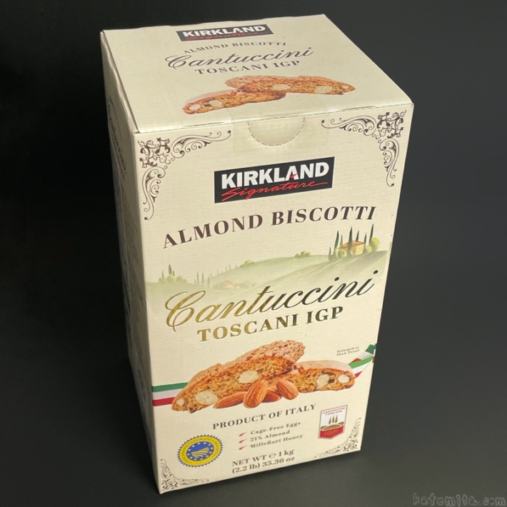 コストコの『カークランドシグネチャー アーモンドビスコッティ カントゥチーニ トスカーニIGP 1kg』がサクサクでたっぷり！ 買てみた