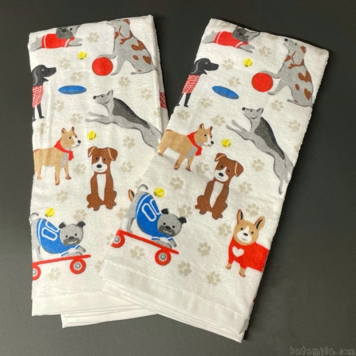 コストコの『クリナリークラシック キッチンタオル 8枚パック ドッグ パーク』が犬デザインで可愛い！ 買てみた