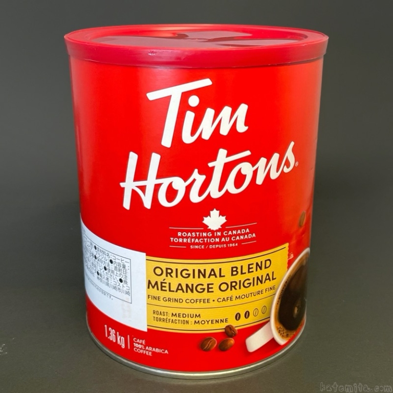 コストコの『Tim Hortons オリジナルブレンドコーヒー粉 1.36kg』が大きな缶に入って美味しい！ 買てみた