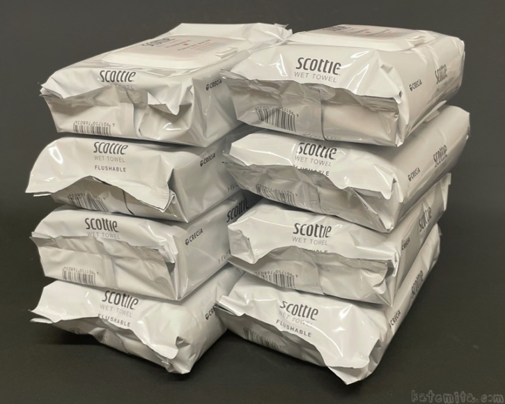 コストコの『スコッティ トイレに流せる厚手ウェットタオル 80枚×8袋』が箱買いのウエットティッシュで便利！ 買てみた