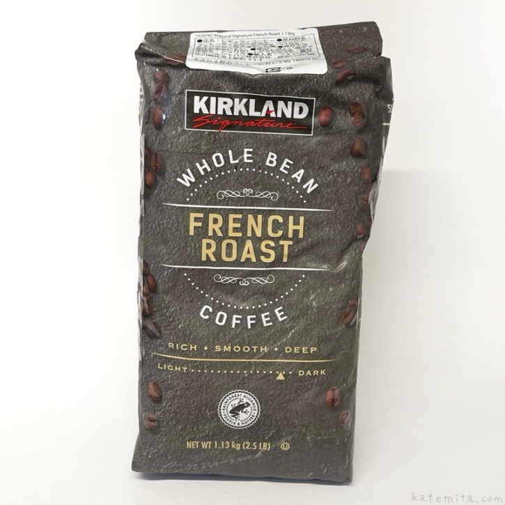 コストコの『カークランドシグネチャー フレンチローストコーヒー(豆)』は苦味が強めで美味しい！ 買てみた