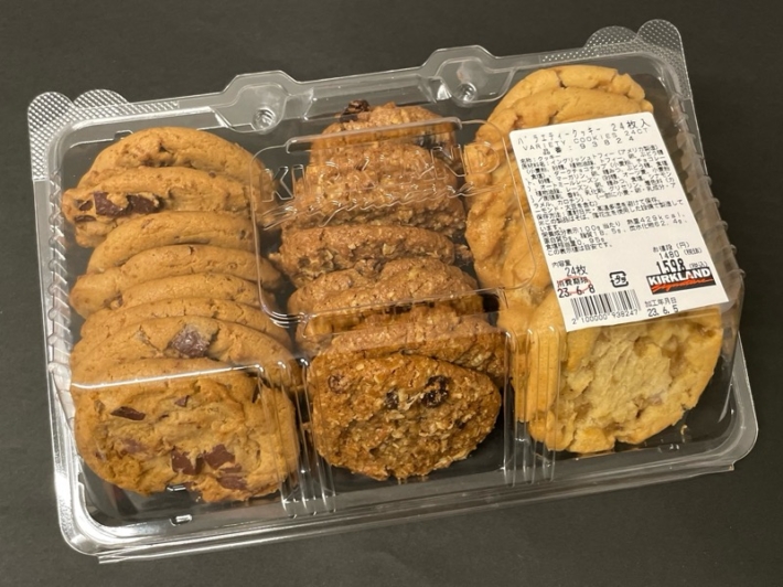 コストコの『バラエティークッキー24枚(オートミールレーズン、イングリッシュトフィー、ダークチョコチップ)』で美味しい！ 買てみた