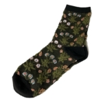 100均の『婦人ショートクルー丈デイジー柄』がウィリアム・モリスの靴下で花柄！